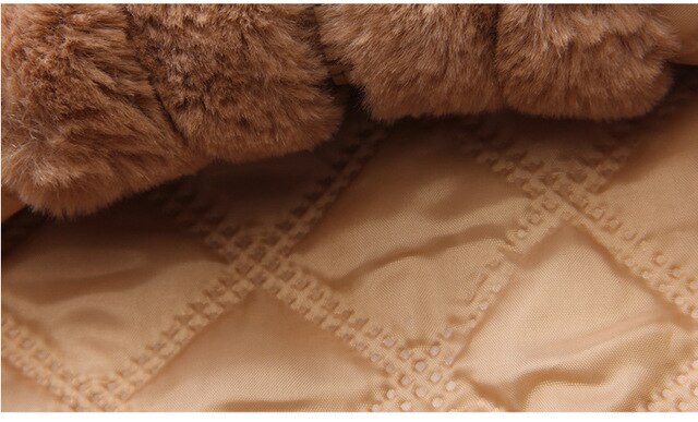 Ciepły i gruby płaszcz jesienno-zimowy dla dzieci z kapturem i futrem, wykonany z mieszanki dzianiny wełnianej - Wianko - 17
