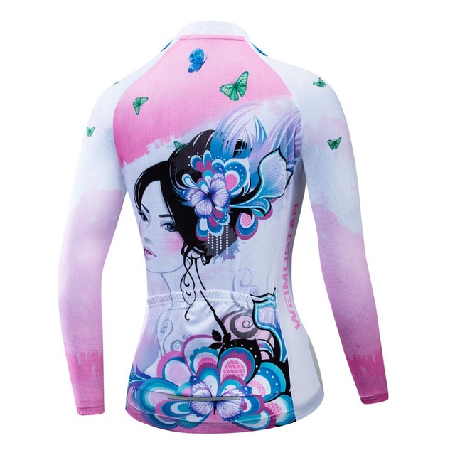 Koszulka kolarska damska z długim rękawem 2019, road MTB, górska droga, maillot Racing, biała z czaszką - Wianko - 34