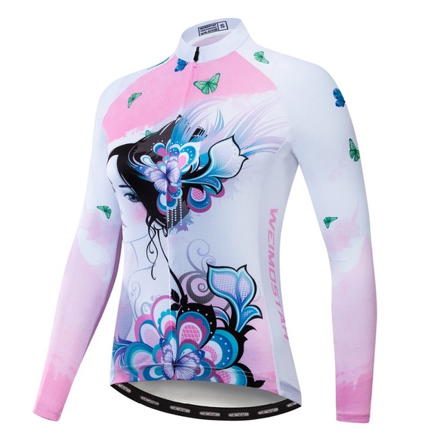 Koszulka kolarska damska z długim rękawem 2019, road MTB, górska droga, maillot Racing, biała z czaszką - Wianko - 33