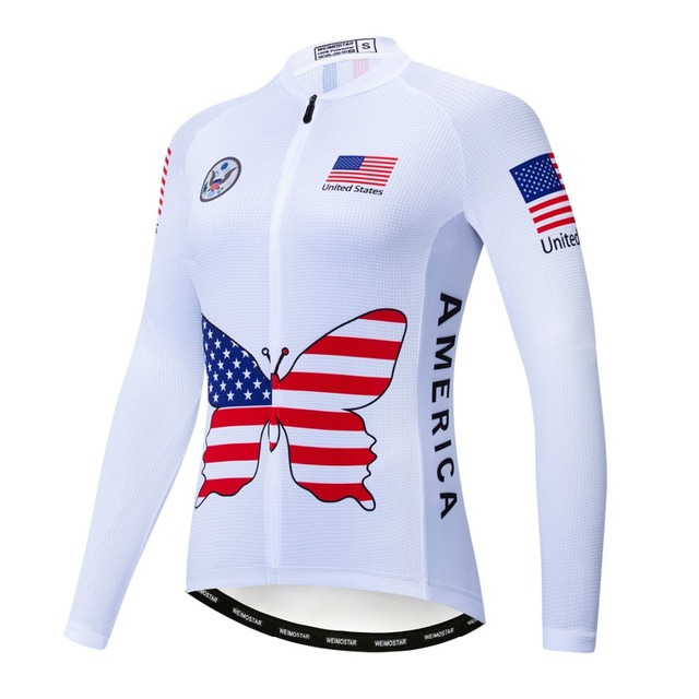 Koszulka kolarska damska z długim rękawem 2019, road MTB, górska droga, maillot Racing, biała z czaszką - Wianko - 30
