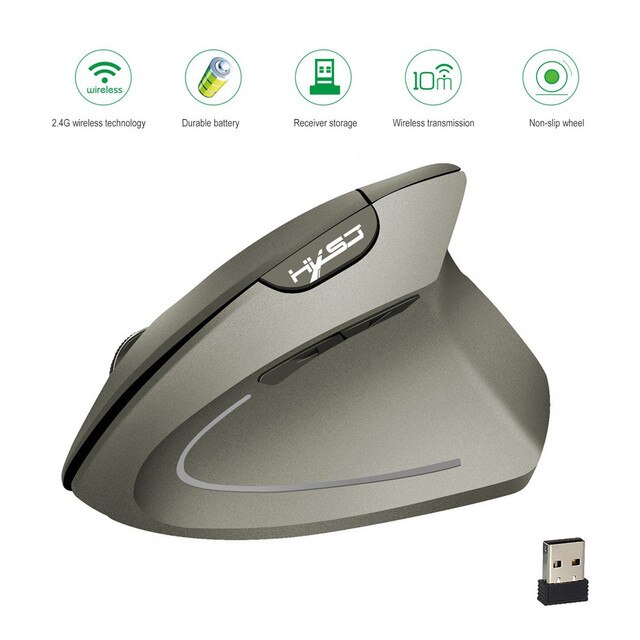 Bezprzewodowa mysz pionowa z odbiornikiem USB - 2400 DPI, ergonomiczna, zamiennik dla laptopów Macbook i notebooków - Wianko - 17