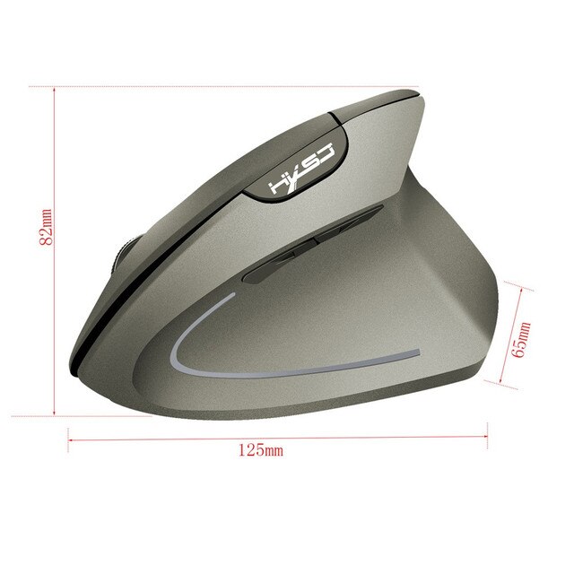 Bezprzewodowa mysz pionowa z odbiornikiem USB - 2400 DPI, ergonomiczna, zamiennik dla laptopów Macbook i notebooków - Wianko - 9