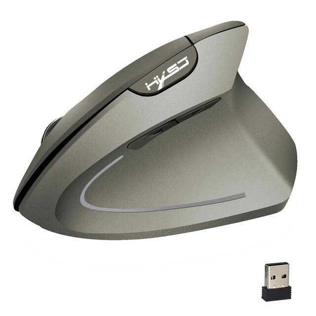 Bezprzewodowa mysz pionowa z odbiornikiem USB - 2400 DPI, ergonomiczna, zamiennik dla laptopów Macbook i notebooków - Wianko - 4