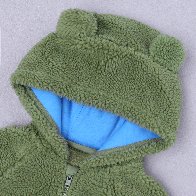Płaszcz zimowy dla niemowląt z kapturem i uszami w stylu Cartoon, jesień/zima, 0-18 miesięcy - Wianko - 13