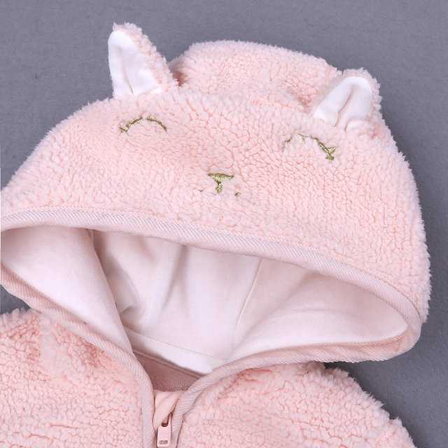 Płaszcz zimowy dla niemowląt z kapturem i uszami w stylu Cartoon, jesień/zima, 0-18 miesięcy - Wianko - 20