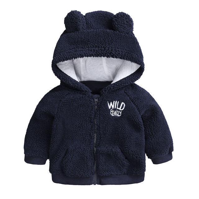 Płaszcz zimowy dla niemowląt z kapturem i uszami w stylu Cartoon, jesień/zima, 0-18 miesięcy - Wianko - 1
