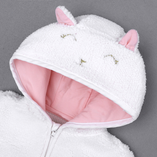 Płaszcz zimowy dla niemowląt z kapturem i uszami w stylu Cartoon, jesień/zima, 0-18 miesięcy - Wianko - 29