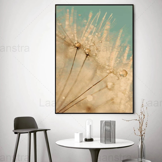 Malarstwo na płótnie - Rośliny: obraz dmuchawiec w odcieniach Minimalizmu do dekoracji wnętrza - Wianko - 5
