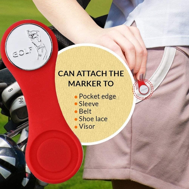 Marker piłki golfowej z magnetycznym mocowaniem do kieszeni ubrania - Wianko - 4