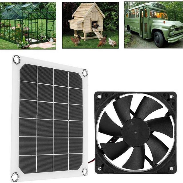 10W 5V Panel słoneczny zasilany wentylator, IP65 wodoodporny, 6 cal, Mini wentylator słoneczny wyciągowy dla psa, kurczak, dom, cieplarni, RV, samochód - Wianko - 13