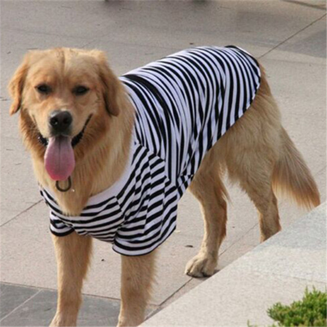 Ubranka letnie dla dużych psów - T-shirt bawełniany, piżama, koszulka - Samoyed Golden Retriever Labrador 2021 - Wianko - 3