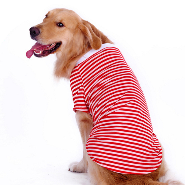 Ubranka letnie dla dużych psów - T-shirt bawełniany, piżama, koszulka - Samoyed Golden Retriever Labrador 2021 - Wianko - 5