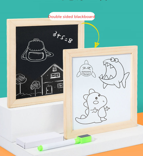 Zestaw edukacyjny Animal Block Tetris z tablicą do pisania - ucząca zabawa dla dzieci z drewnianymi figurami geometrycznymi - Wianko - 5