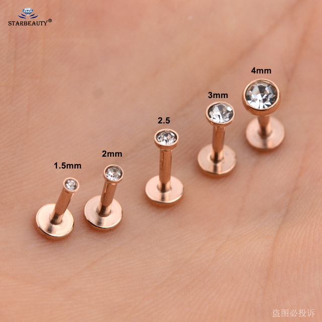 6 sztuk kolczyków Labret wargi, Helix Piercing, Tragus, w nosie i koncha 1.2x6/8mm, biżuteria do ciała - Wianko - 9