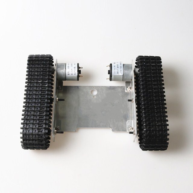 Metalowy panel zbiornika RC - podwozie płyta ze stopu aluminium+33mm silnik+regulowany utwór śledzony inteligentny zestaw modeli samochodów	z łatwą instalacją zabawką. - Wianko - 12