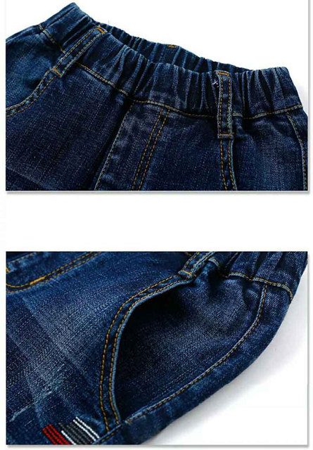 Dżinsy młodzieżowe 2018 niebieskie w stylu Casual, solidne oraz proste dżinsowe spodnie na wiosnę i jesień dla dzieci 4Y-14Y - Wianko - 7