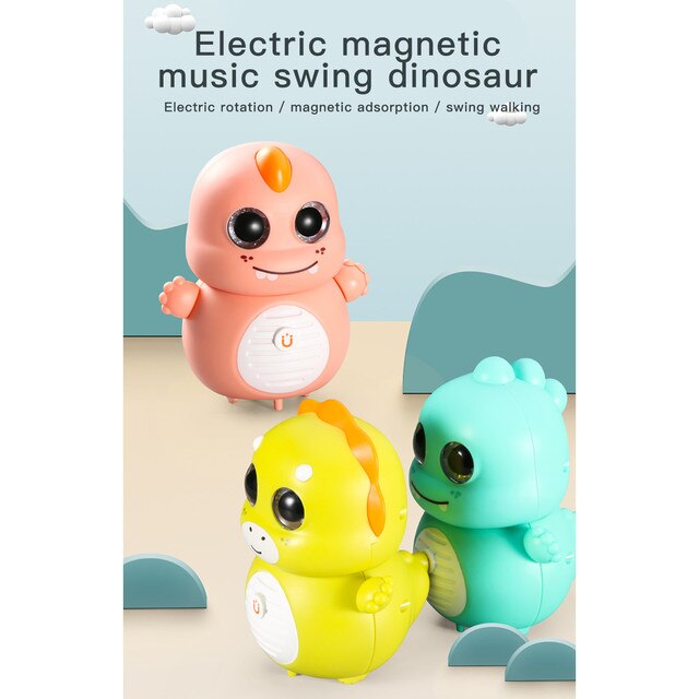 Elektryczna mała zabawka - Robot dinozaur tańczący i świecący z lekką muzyką - Wianko - 5