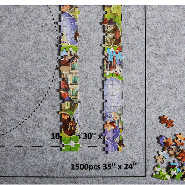Mata Puzzle Pad Jigsaw Roll do 1500 sztuk z filcu - idealna do podróży - Wianko - 9