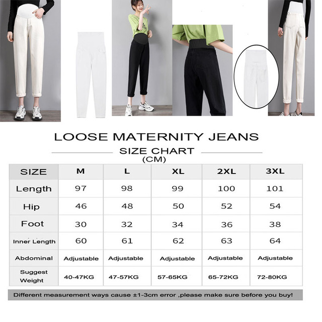 Nowe spodnie ciążowe M-3XL z podnoszeniem brzucha - cienki denim dla kobiet w ciąży - Wianko - 15