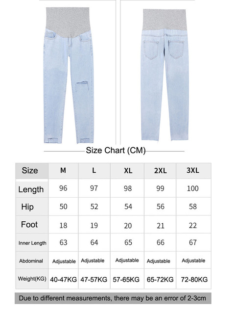 Nowe spodnie ciążowe M-3XL z podnoszeniem brzucha - cienki denim dla kobiet w ciąży - Wianko - 17