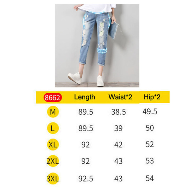 Nowe spodnie ciążowe M-3XL z podnoszeniem brzucha - cienki denim dla kobiet w ciąży - Wianko - 18