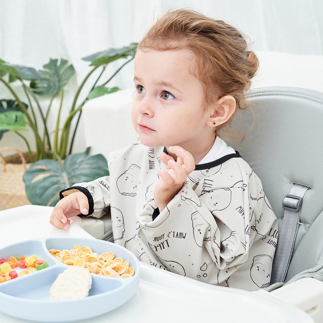 Żywność dla niemowląt - Śliniak wodoodporny z długimi rękawami+Aug - Wianko - 21
