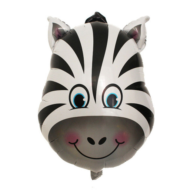 Balon z folii aluminiowej w kształcie głowy zwierzęcia (lew, krowa, zebra, osioł, pies, świnia, tygrys, żyrafa) - zabawkowy artykuł dekoracyjny dla dzieci - Wianko - 5