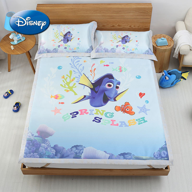Nowoczesne łóżeczko dziecięce Disney z dedykowaną podkładką izolacyjną dla noworodków z jedwabiu lodowego - oddychające i odpowiednie dla przedszkolaków z poszewką 2szt - Wianko - 3