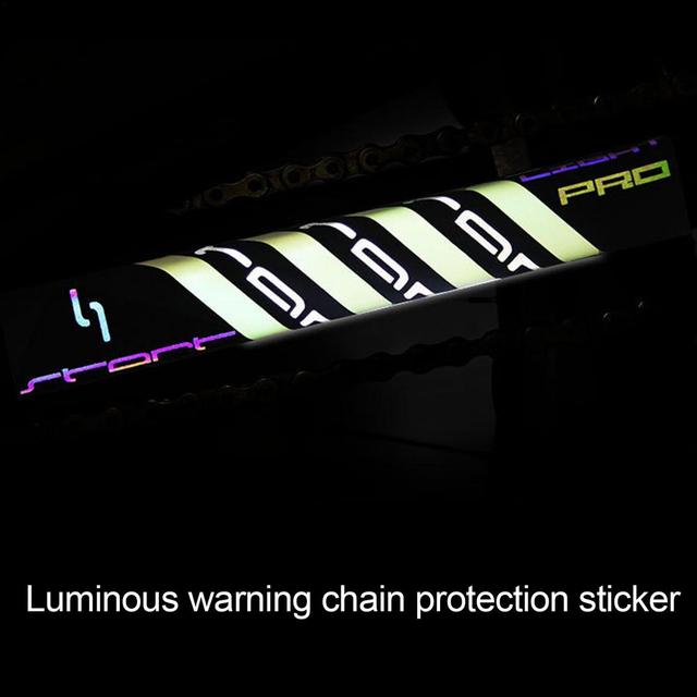 Ochronna naklejka na łańcuch rowerowy Luminous - ochrona ramy i ostrzeżenie nocą - Wianko - 9