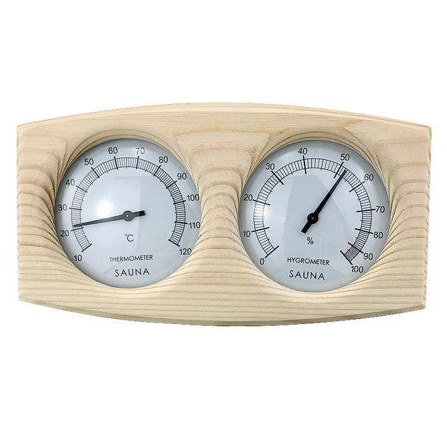Drewniana Sauna Hygrotermograf 2w1 - Termometr i higrometr do pomiaru wilgotności i temperatury w saunie - Wianko - 8