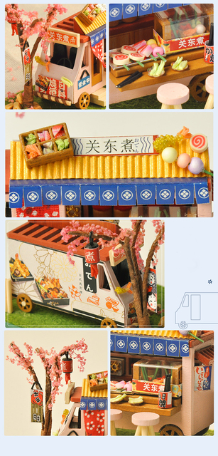 DIY drewniany domek dla lalek - miniatura z meblami, japoński styl, dla dzieci dziewczynki - domek dla lalek do samodzielnego składania - prezent na Boże Narodzenie - Wianko - 8