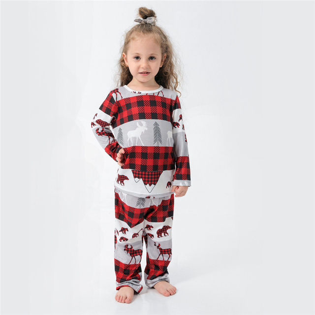 Kostiumy Pet Christmas piżama rodzina łosia mama i córka 2021 - Wianko - 6