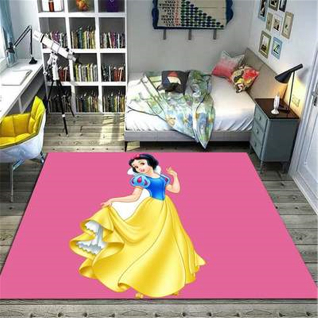 Dywan dla dzieci księżniczka 80x160 cm - Playmat do sypialni, salonu i pokoju dziecięcego - Wianko - 2