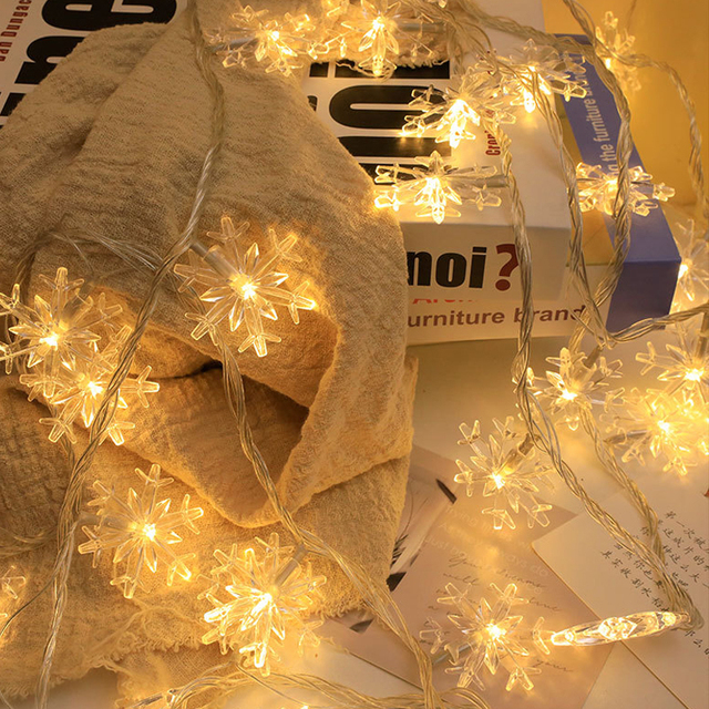 Girlanda żarówek LED Light ozdoby choinkowe Snowflake w kształcie drzewa Ornament - prezent świąteczny, idealny do domu i imprez DIY - Wianko - 7