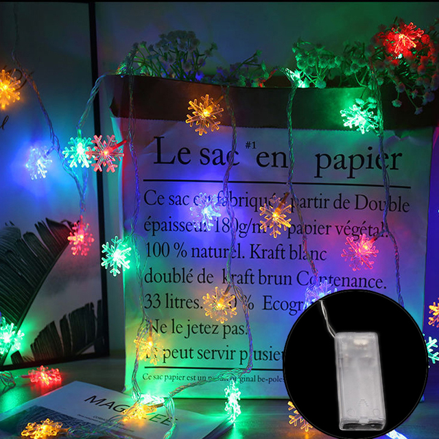 Girlanda żarówek LED Light ozdoby choinkowe Snowflake w kształcie drzewa Ornament - prezent świąteczny, idealny do domu i imprez DIY - Wianko - 2