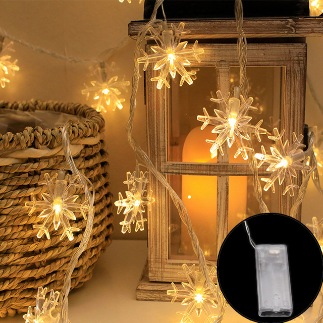 Girlanda żarówek LED Light ozdoby choinkowe Snowflake w kształcie drzewa Ornament - prezent świąteczny, idealny do domu i imprez DIY - Wianko - 3