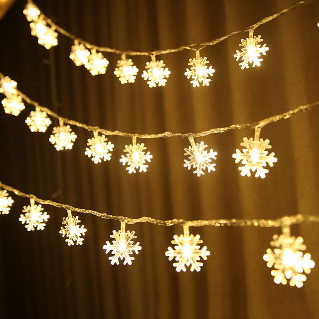 Girlanda żarówek LED Light ozdoby choinkowe Snowflake w kształcie drzewa Ornament - prezent świąteczny, idealny do domu i imprez DIY - Wianko - 6