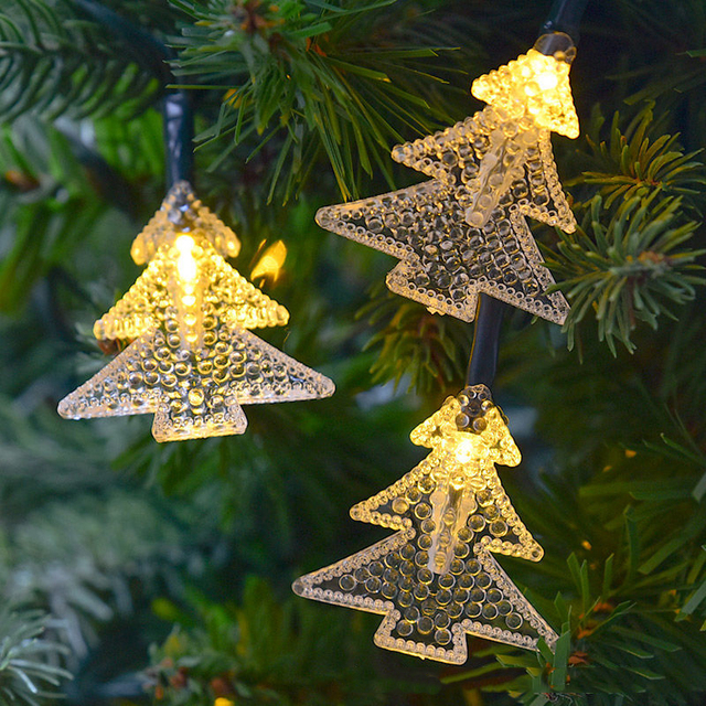 Girlanda żarówek LED Light ozdoby choinkowe Snowflake w kształcie drzewa Ornament - prezent świąteczny, idealny do domu i imprez DIY - Wianko - 8