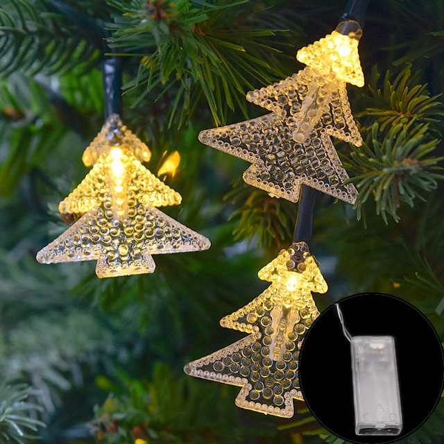 Girlanda żarówek LED Light ozdoby choinkowe Snowflake w kształcie drzewa Ornament - prezent świąteczny, idealny do domu i imprez DIY - Wianko - 4