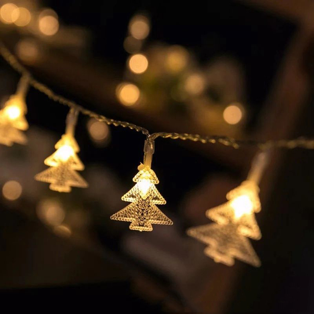Girlanda żarówek LED Light ozdoby choinkowe Snowflake w kształcie drzewa Ornament - prezent świąteczny, idealny do domu i imprez DIY - Wianko - 5