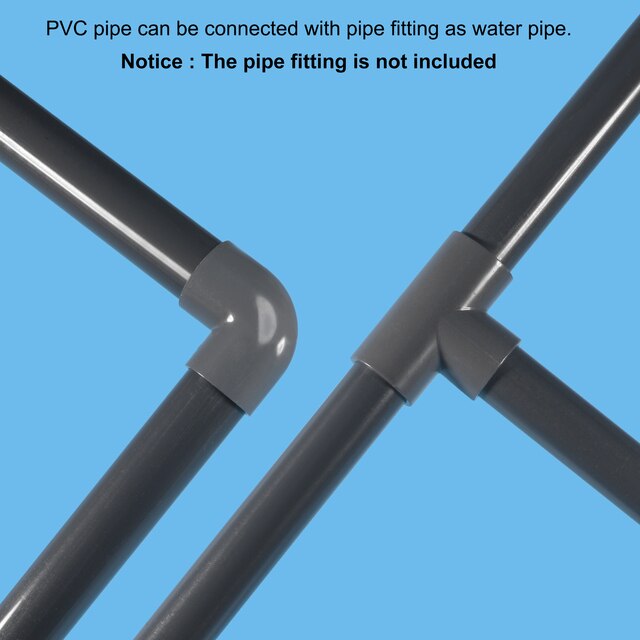 PVC sztywna rura okrągła 28mm x 32mm, 350mm - jasnoszary - do fajki wodnej, rękodzieła i rękawów kablowych - Wianko - 4