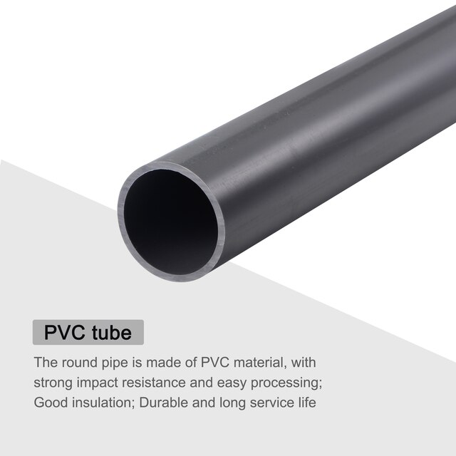 PVC sztywna rura okrągła 28mm x 32mm, 350mm - jasnoszary - do fajki wodnej, rękodzieła i rękawów kablowych - Wianko - 3