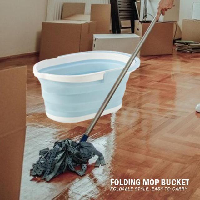 Wiadro składane do mopa - plastikowe naczynie kuchenne, przenośne umywalki i akcesoria do czyszczenia gospodarstwa domowego - Wianko - 4