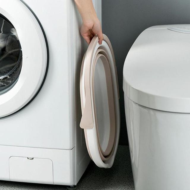 Wiadro składane do mopa - plastikowe naczynie kuchenne, przenośne umywalki i akcesoria do czyszczenia gospodarstwa domowego - Wianko - 8