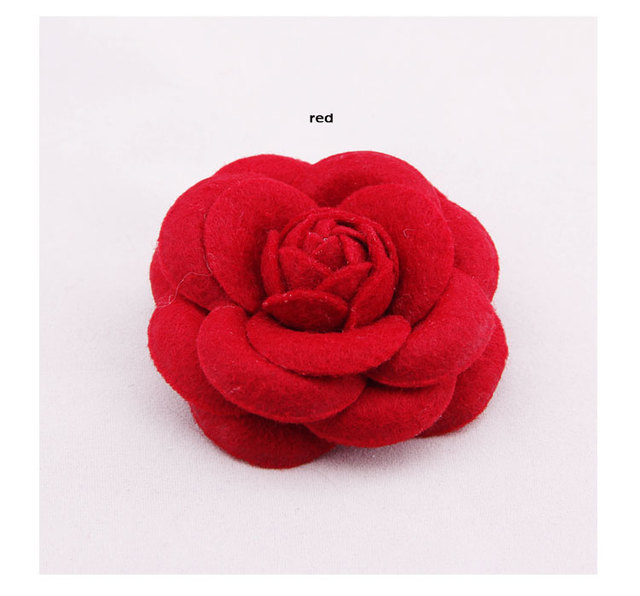 Broszka vintage z ręcznie robionej tkaniny - róża, kwiaty, dla kobiet, klasyczny prezent - Wianko - 8