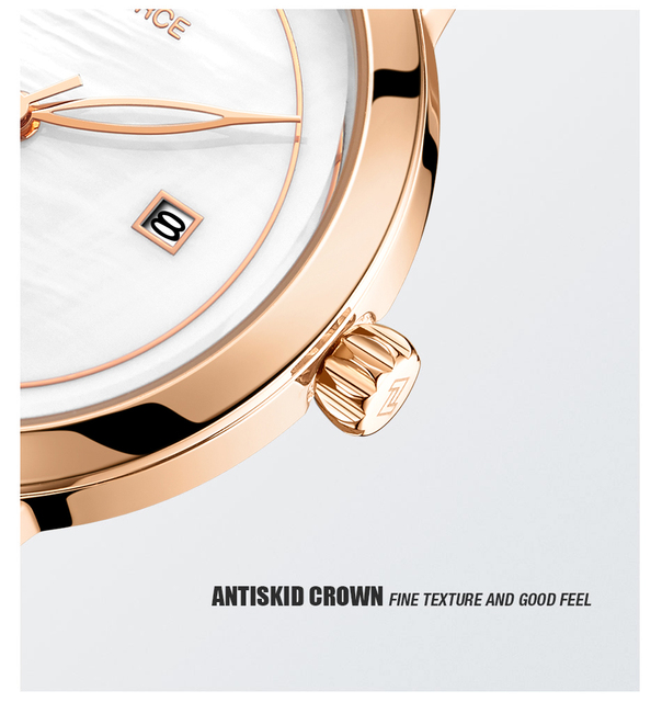Nowy damski zegarek NAVIFORCE 2021 w kolorze różowego złota, odporny na wodę, klasyczny design+, luksusowa marka - Wianko - 9