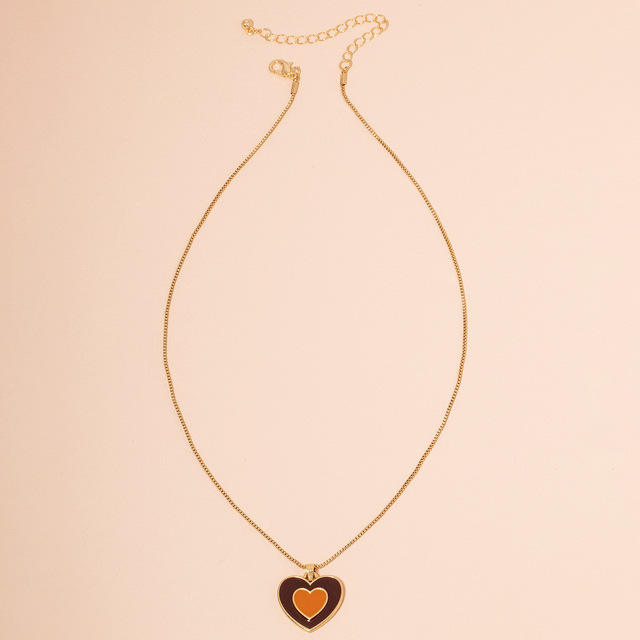 Naszyjnik złote serce Espresso - artystyczna biżuteria dla kobiet - Wianko - 6
