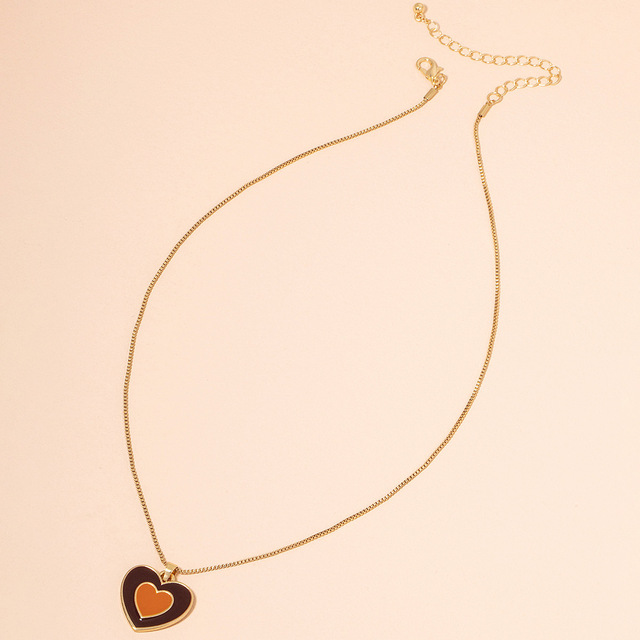 Naszyjnik złote serce Espresso - artystyczna biżuteria dla kobiet - Wianko - 3