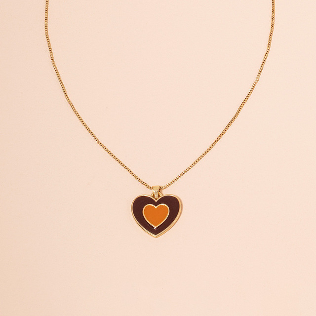 Naszyjnik złote serce Espresso - artystyczna biżuteria dla kobiet - Wianko - 4