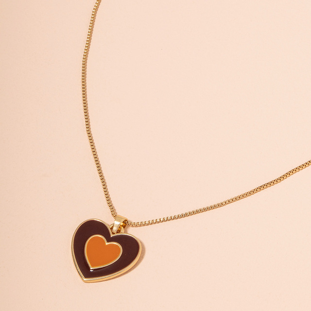 Naszyjnik złote serce Espresso - artystyczna biżuteria dla kobiet - Wianko - 5